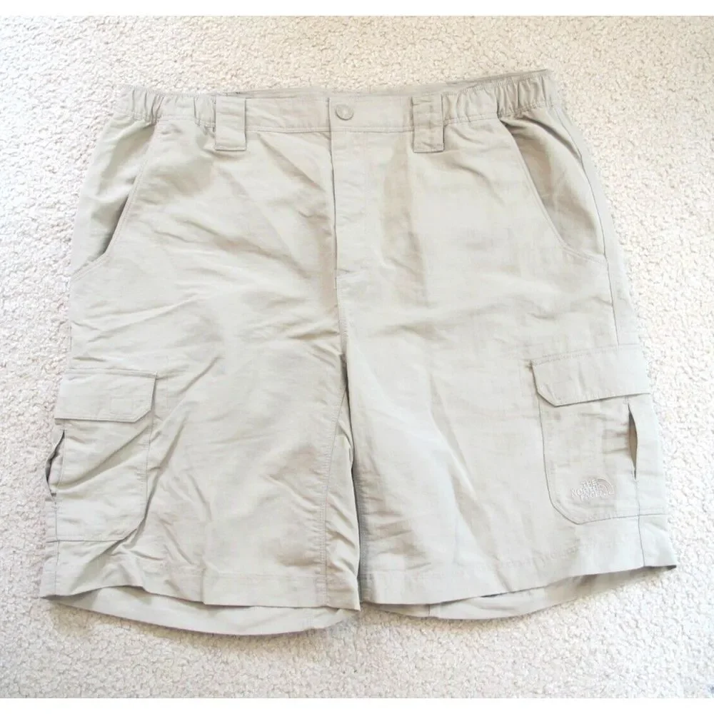 The North Face Nylon Casual‎ Khaki Cargo Shorts Men's Large Beige Outdoor Summer